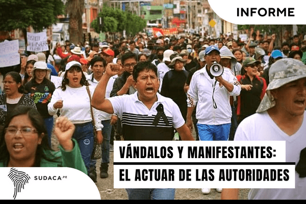 vandalos y manifestantes
